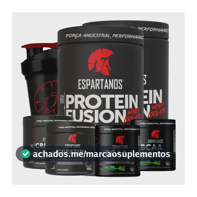 Combo Duplo Whey Fusion + 2x Bcaa + 2x Creatina + Shaker Morango