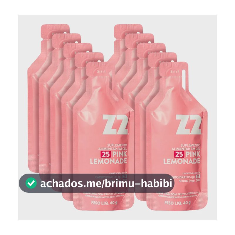 Suplemento em gel Z2 Performance Z2 Everyday Carboidratos Energy Pink Lemonade Box sabor Limonada rosa x 40g 10 un