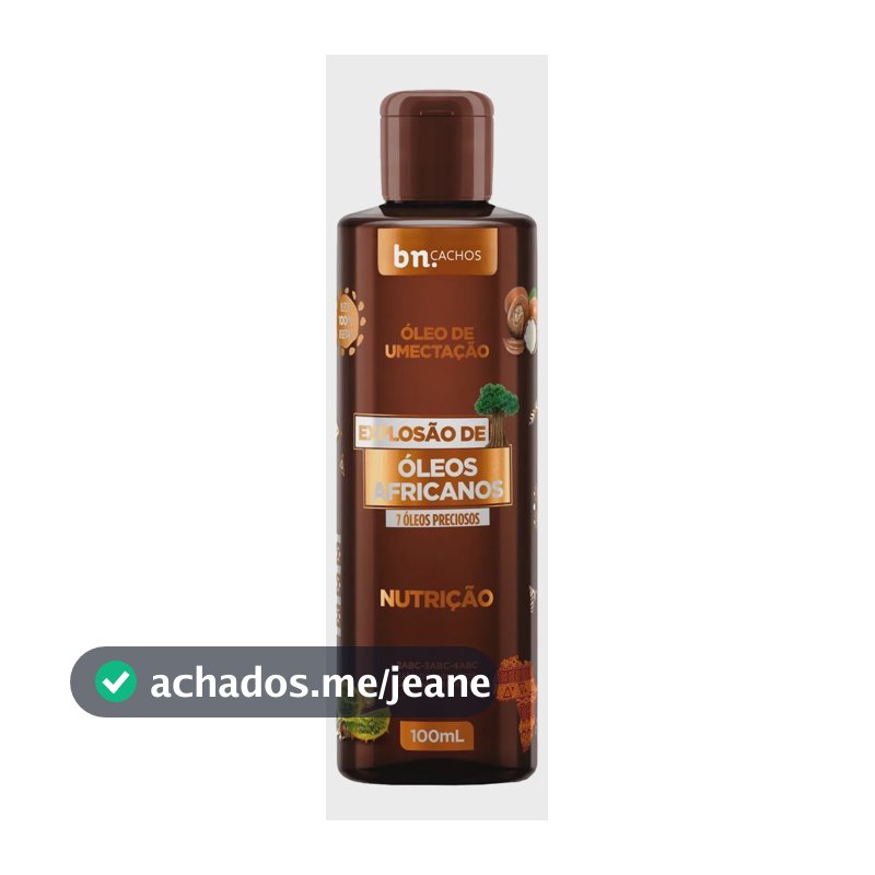 Óleo de Umectação Explosão de Óleos Africanos 100ml | bn.Cachos