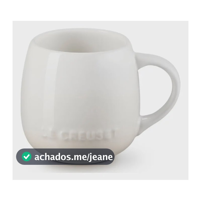 Caneca Le Creuset Sphere 320ml Cerâmica Premium Meringue Branca