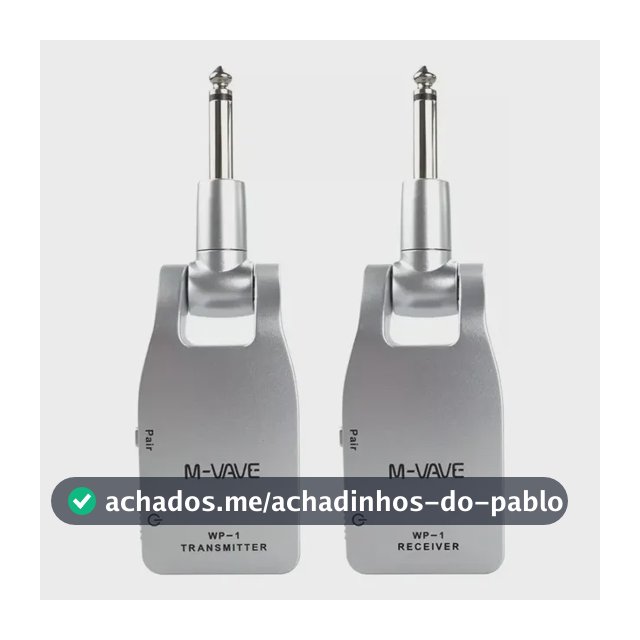 Transmissor e Receptor Sem Fio para Guitarra M-Vave WP-1 2.4G 30m Bateria Recarregável