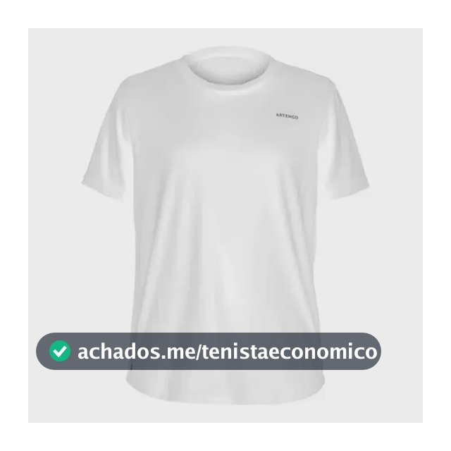 Camiseta De Tênis 100 Azul E Branco Artengo