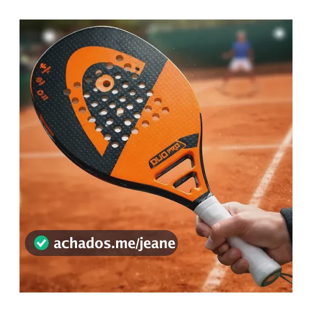 Raquete De Beach Tennis Head Duo Pro Preta E Laranja