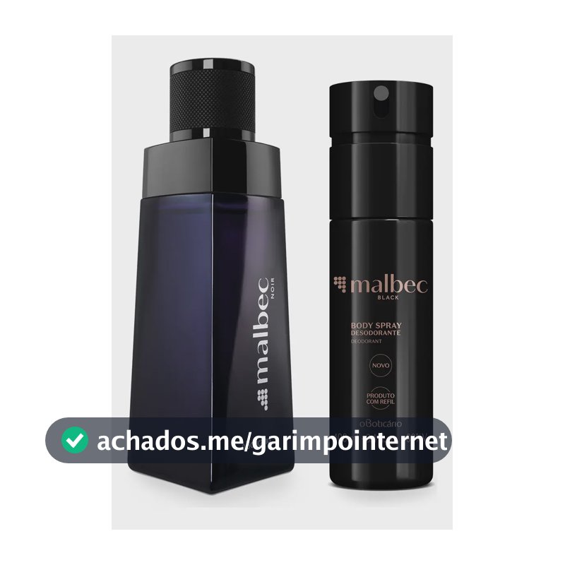 Perfume Masculino Boticário Malbec Noir e Black 100ml