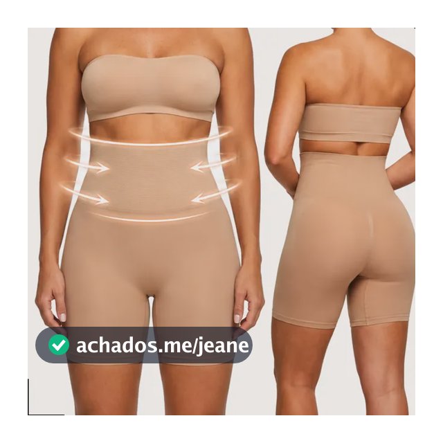 Short Cinta Modelador Alta Compressão Barriga Levanta Bumbum