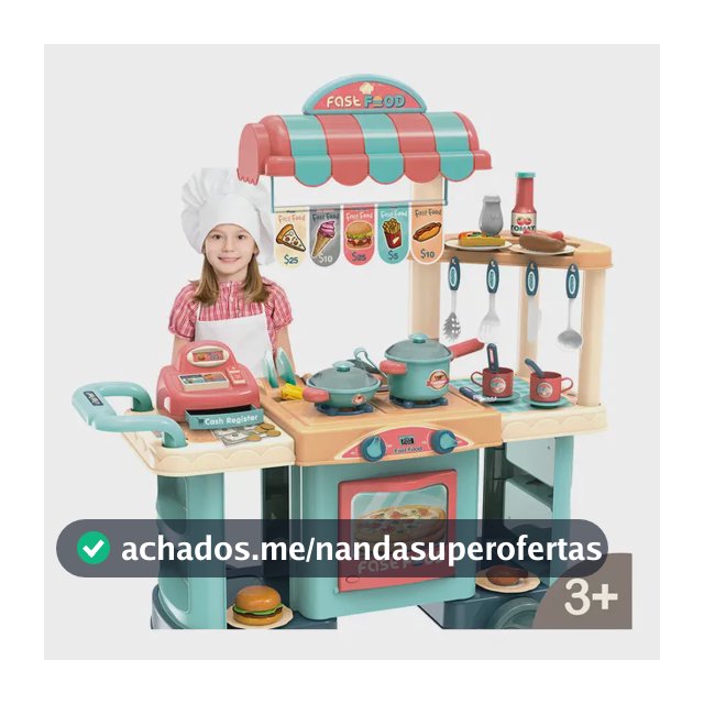 Cozinha Infantil De Brinquedo Bancada Food Truck Replay Kids
