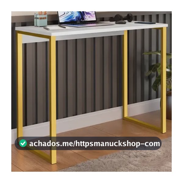Escrivaninha Industrial Mesa Estudo Aparador Office Aço Mdf