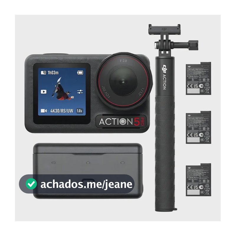 Câmera De Ação Dji Osmo Action 5 Pro 4k Combo Adventure Preto