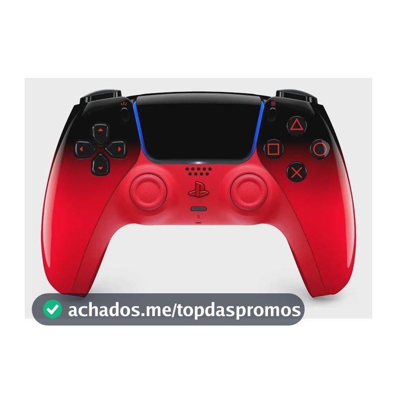 Controle Sem Fio Sony DualSense Hyperpop para PS5, Vermelho Techno Red