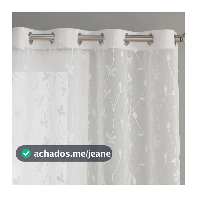 Cortinas Bordadas Para Sala De Estar Para Quarto, 2 Peças (1 White