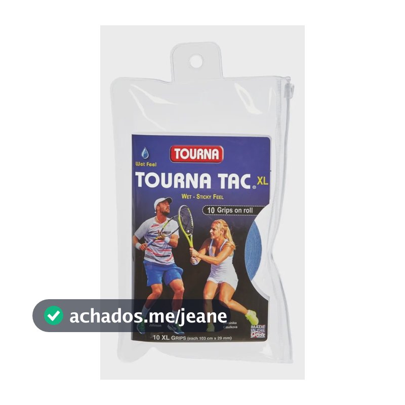 Overgrip Tourna Tac Azul para Tênis – Pack com 10