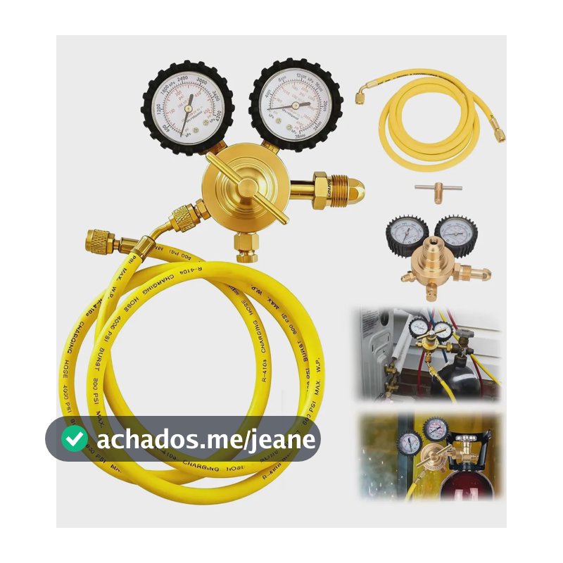 Regulador De Nitrogênio 600 Psi Com Manômetro E Mangueira