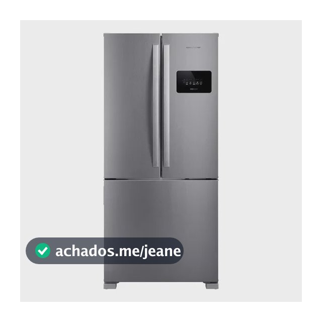 Geladeira Bro85mk 559l Frost Free French Door Brastemp Inox Inox 127v
