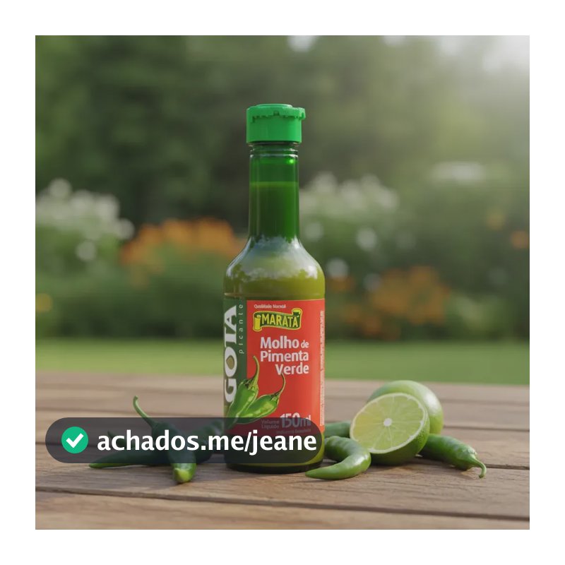 Molho de Pimenta Verde Maratá Gota Sem Glúten Frasco 150ml