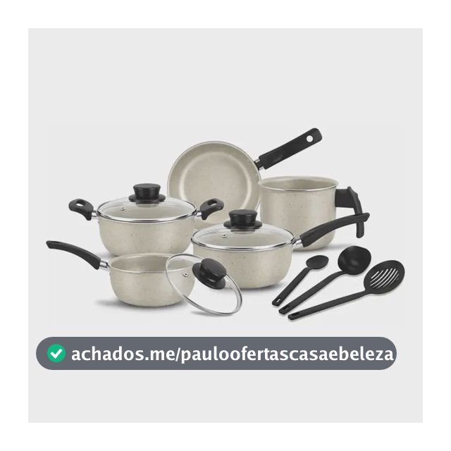 Jogo De Panela Antiaderente Conjunto Caçarola Kit 8 Peças Baunilha