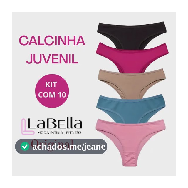 Combo 10 Calcinhas De Algodão Juvenil Adolecente Ref: C- 01