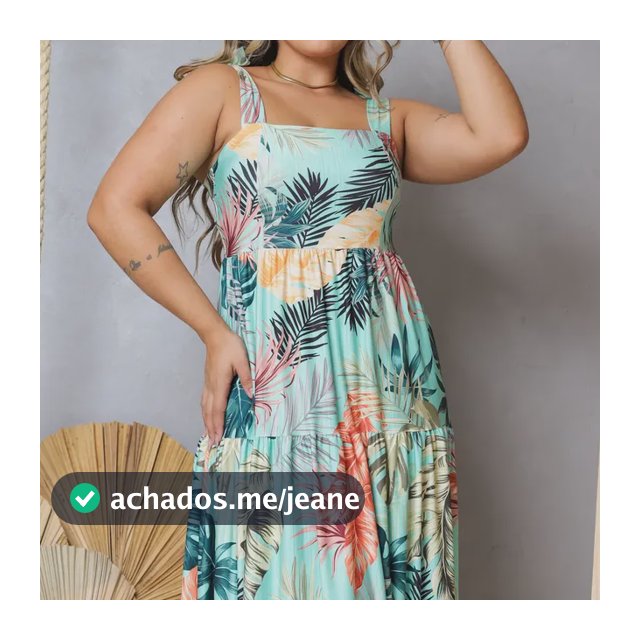 Vestido Longo Plus Size Regata Estampado Verão Ref: E 02