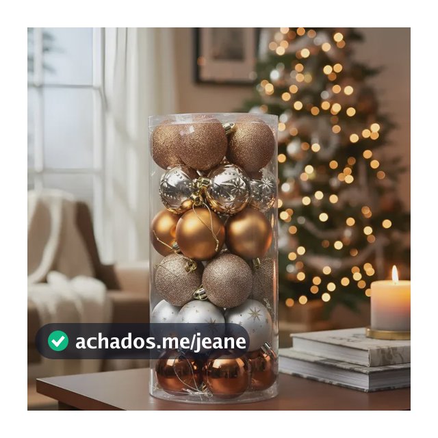30 Bolas De Natal 6cm Luxo Enfeites Natalino Árvore Decorar