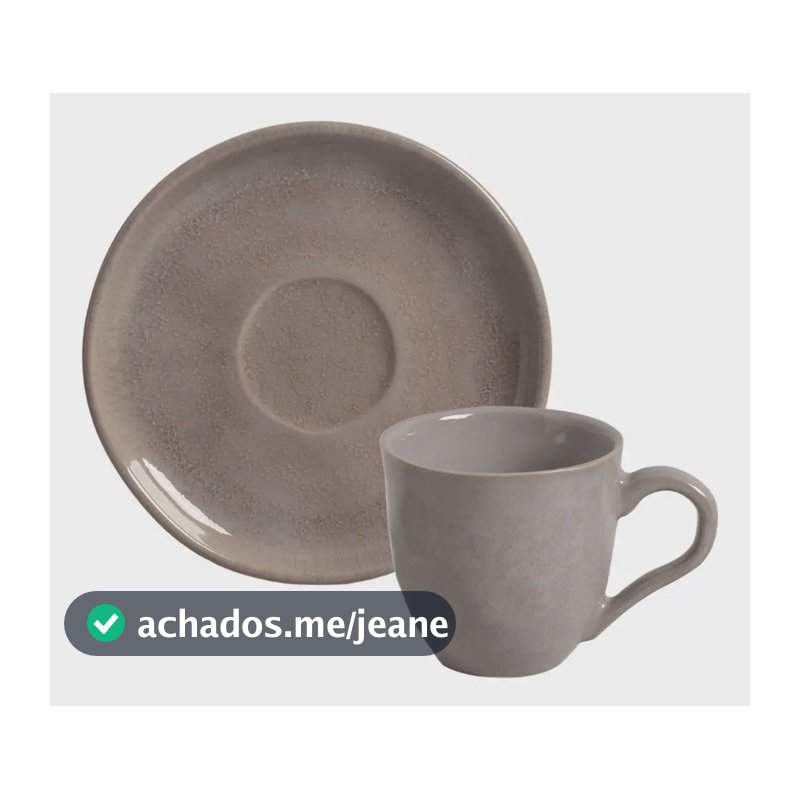 Jogo C/ 6 Xícaras De Chá C/ 6 Pires Bio Shimeji 170ml