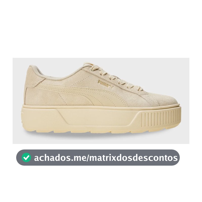 Tênis Casual Feminino Karmen Bdp Puma Bege Liso 39 Br