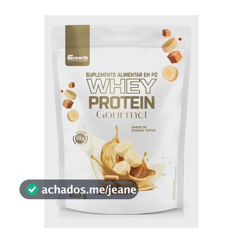 Whey Protein Gourmet 800g Growth Supplements - Banana Toffee Banana Toffee