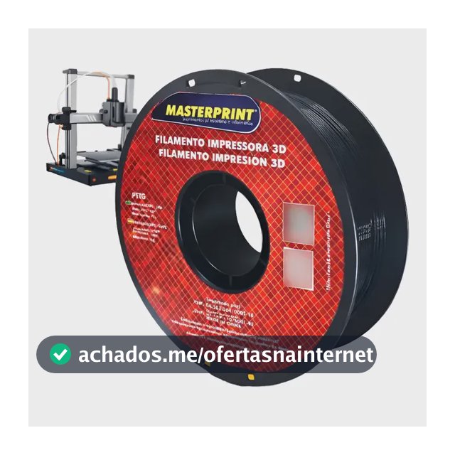 Filamento Impressora 3d Petg Preto Resistente 1kg 1,75mm Preto