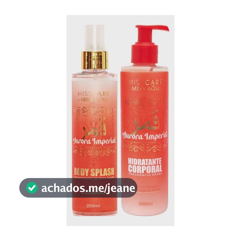 Kit Body Splash + Creme Hidratante Aurora Imperial Miss Rôse