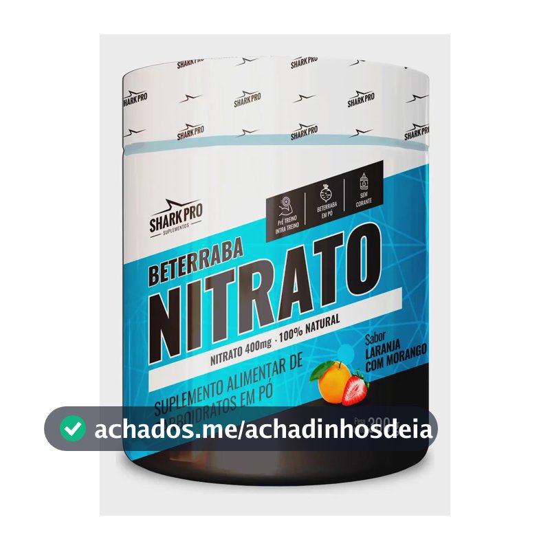 Nitrato De Beterraba 300g Shark Pro - Pré E Intra Treinos Sabor Laranja Com Morango