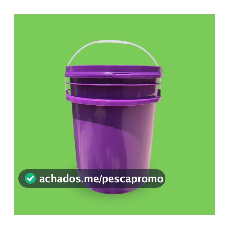 Balde Roxo 10l Para Isca Viva Plano Roxo