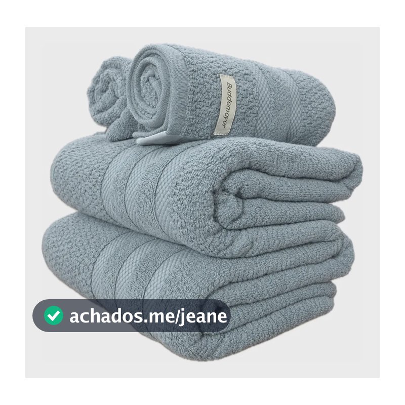 Jogo Toalha Banho Buddemeyer Vanilla Cor Azul Extra Soft Algodão 4pçs