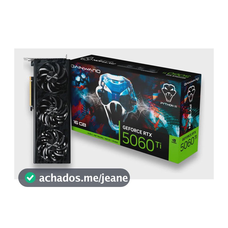 Placa De Vídeo Rtx 5060ti 16gb Python Iii Gddr7 Gainward