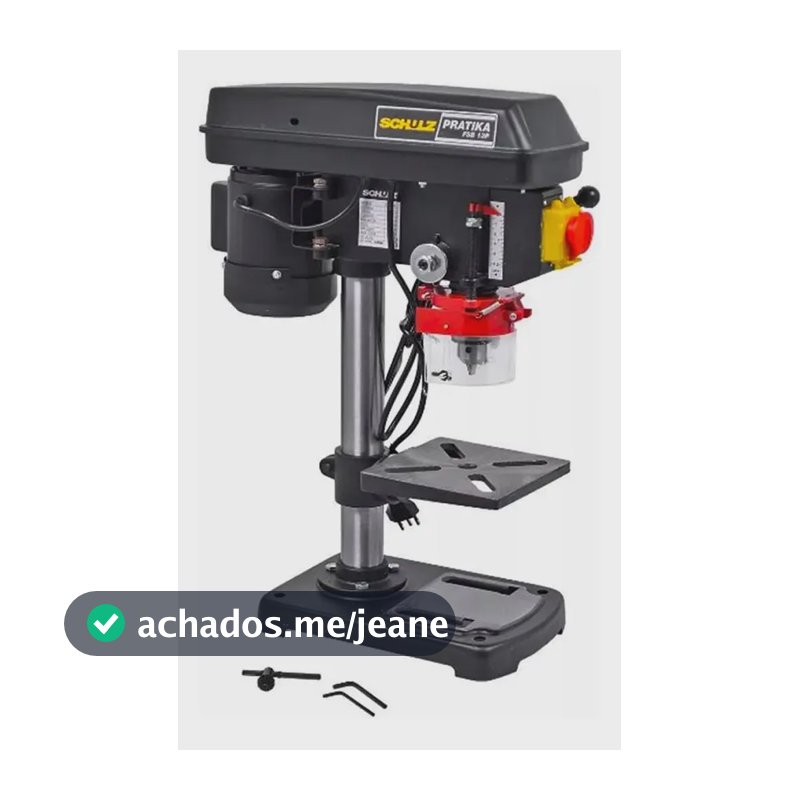 Furadeira De Bancada Schulz 1/2'' 13mm 5 Vel. Pratika Fsb13p Cor Preto
