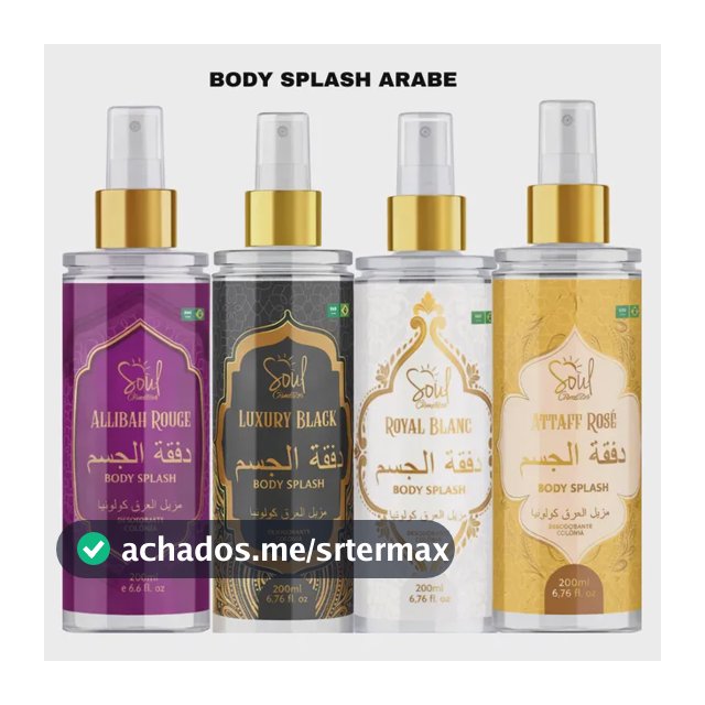 Kit 4 Body Splash Feminino Àrabe 200 Ml , Perfume , Colonia