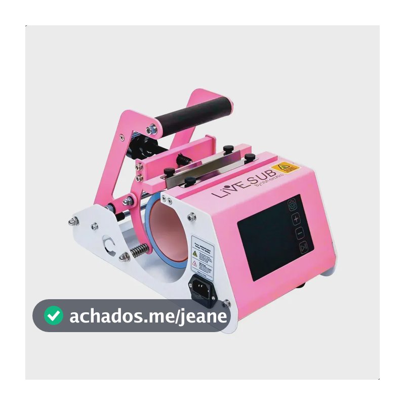 Prensa Canecas Livesub Elite By Craft Express Touchscreen Cor Rosa