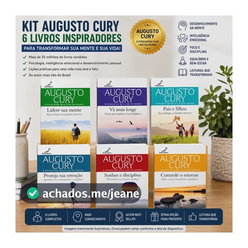 Kit 6 Livros O Psiquiatra Mais Lido Do Mundo - Augusto Cury