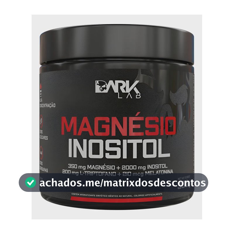 Magnésio E Inositol Taurina Melatonina 300g Dark Lab Maracujá - 50 Doses