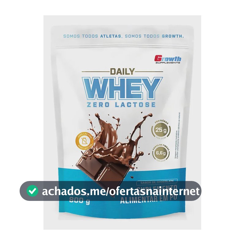 Daily Whey Protein Zero Lactose 800g Growth Supplements Chocolate
