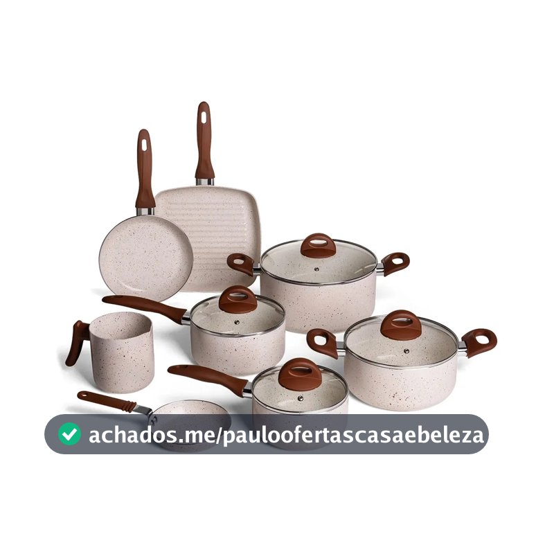 Conj de Panelas 8 Peças Ceramic Life Smart Plus Vanilla - Brinox