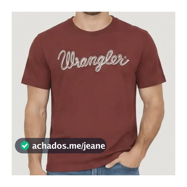 Camiseta Casual Wrangler 100% Algodão T-shirt Vinho M