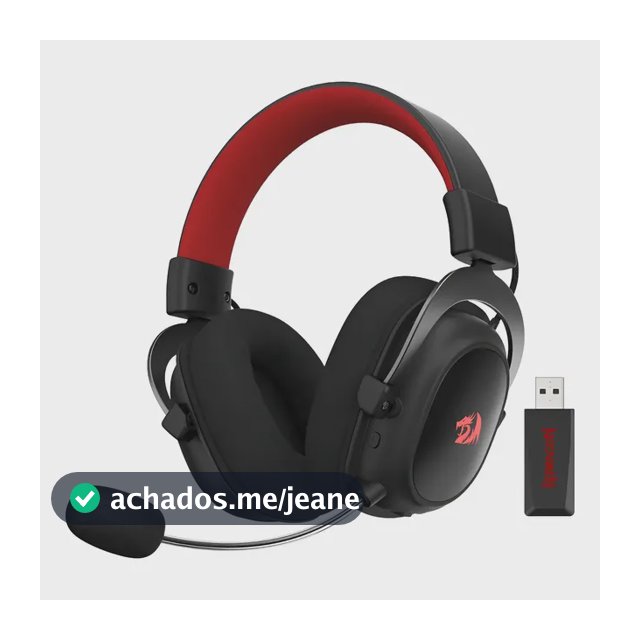 Fones de ouvido para jogos sem fio Redragon H510-PRO H510-PRO pretos com luz LED