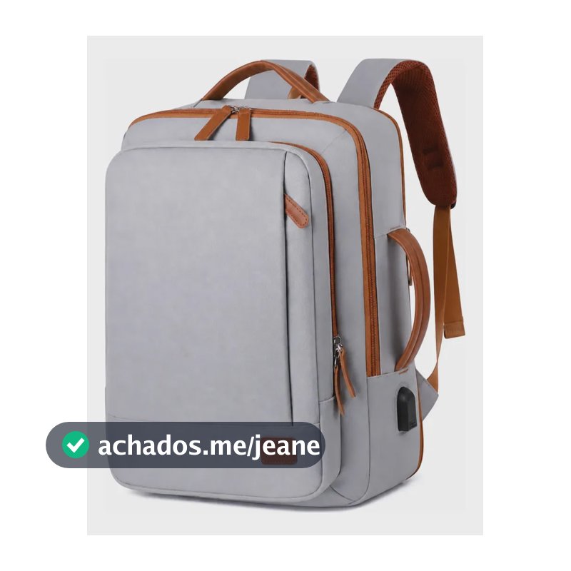 Mochila de Viagem Executiva 40L Notebook 17 Masculina Feminina Impermeável Expansível com Porta USB