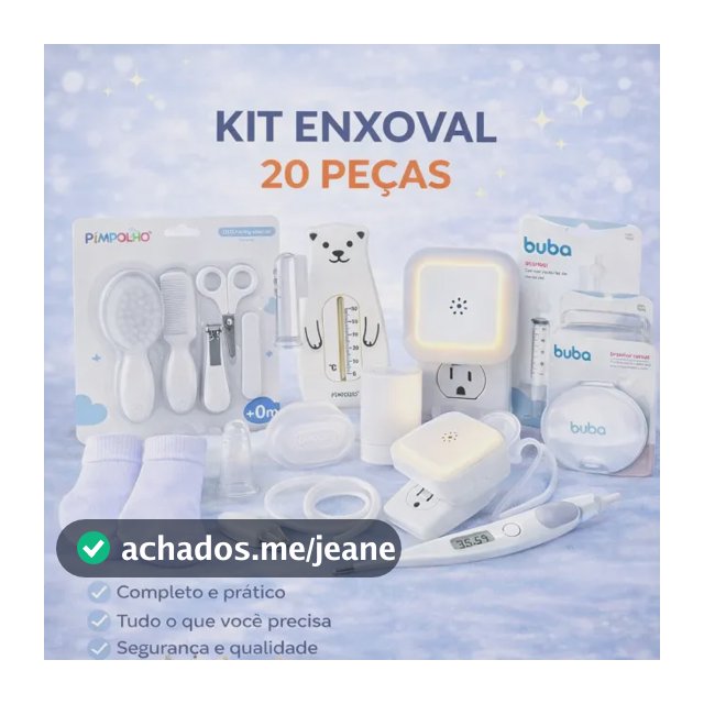 Kit Enxoval Bebê 20 Peças Higiene Completo Branco