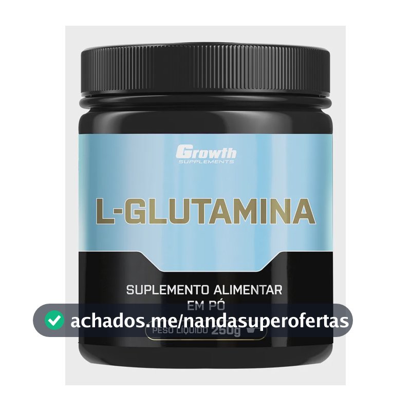L-Glutamina 250g Growth Supplements - Sem Sabor em Pó