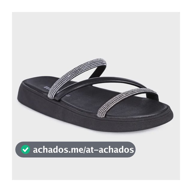 Sandalia Papete Moleca Feminina Tiras Strass Macia Original