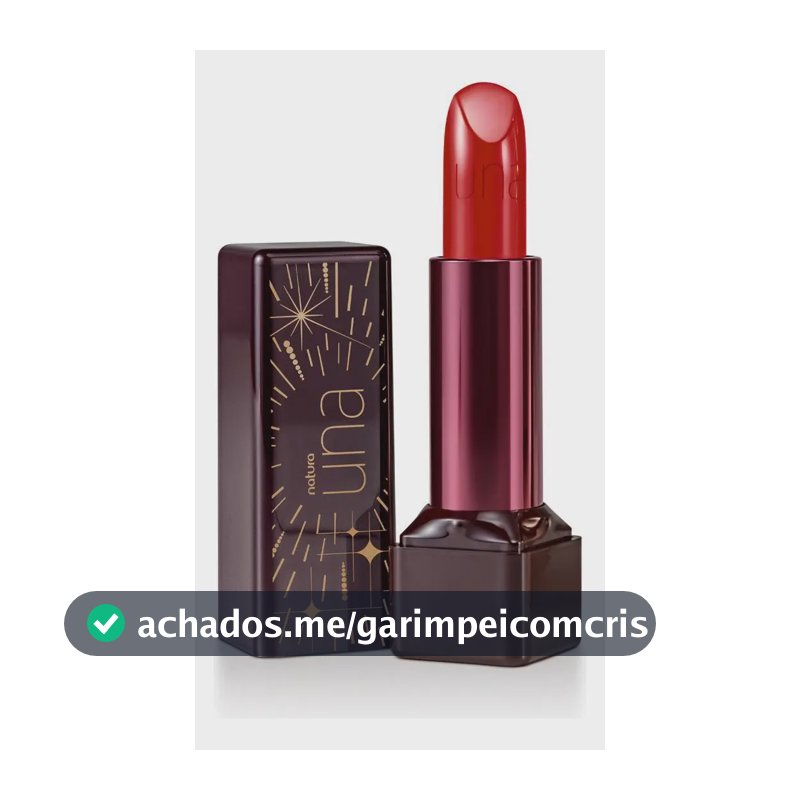 Batom Vermelho 02-Natura Una Brilhante Longa Duração FPS25 3,8g