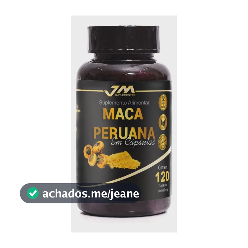 Maca Peruana Original 500mg 120 Cápsulas - Jmsuplementos