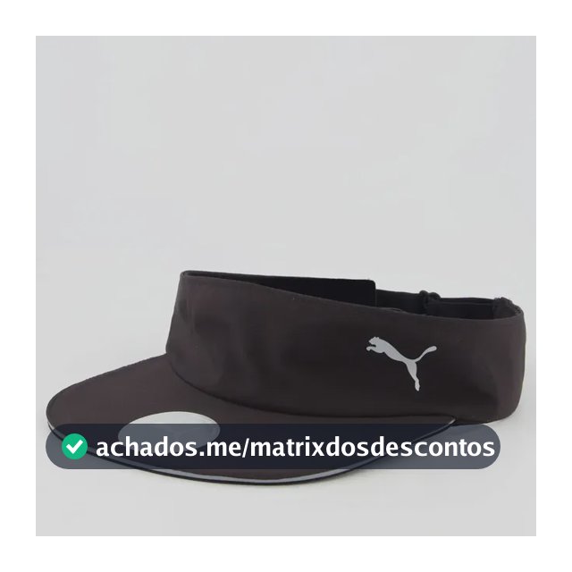 Viseira Puma Running Preta Preto Único -