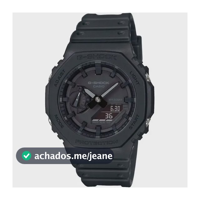 Relógio Casio G-shock Masculino Carbon Ga-2100-1a1dr Preto