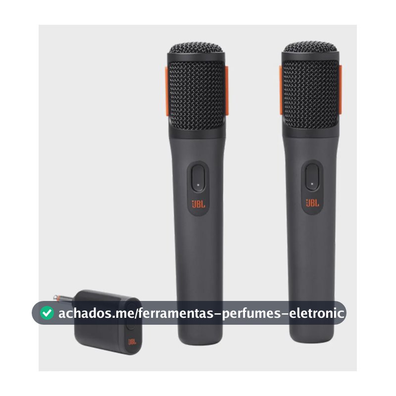 Microfone Jbl Duplo S/ Fio Wireless Jbl Micbr2 Karaokê Party