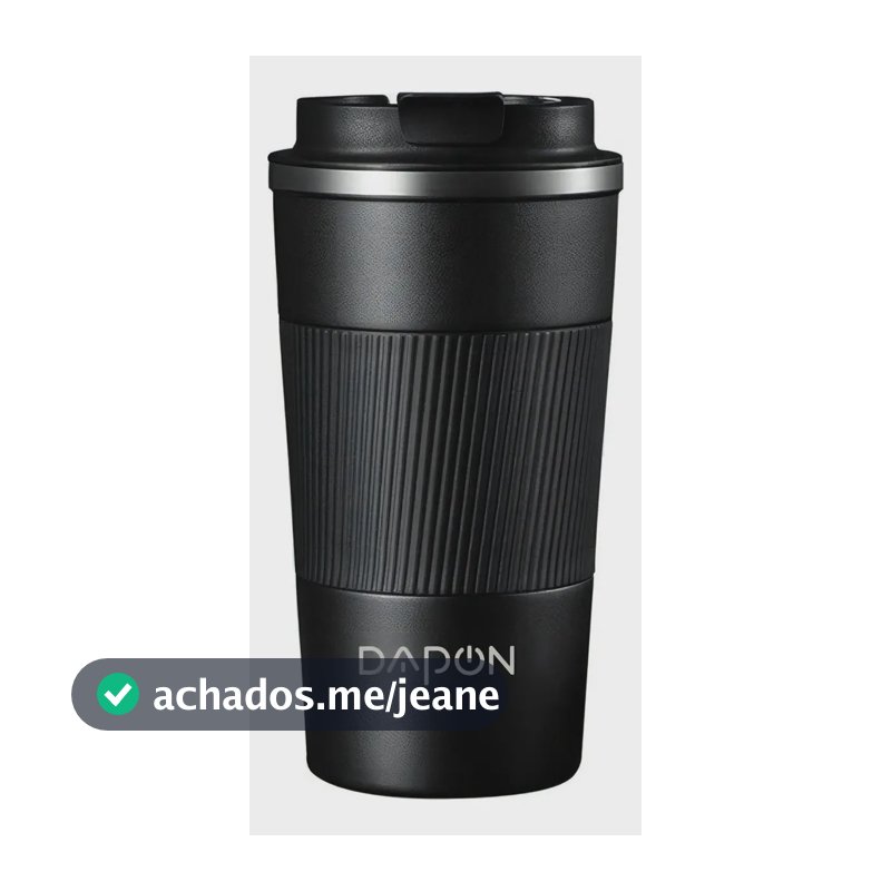 Copo Térmico Dapon 510ml Aço Inox Quente E Frio Cor Preto